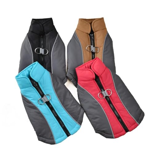 ISUPY ペット服 ベスト 秋冬 おしゃれ 犬服 ジャケット ダウン 袖なし 洋服 ドッグウェア 背中開き パーカー コットンコート 厚い 防寒 保温 着脱簡単 小中型犬 戸外運動 お出かけお散歩用に (2XL,レッド)