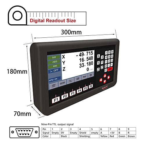 Baykunl 3 Axis Magnetic Scale DRO Kit