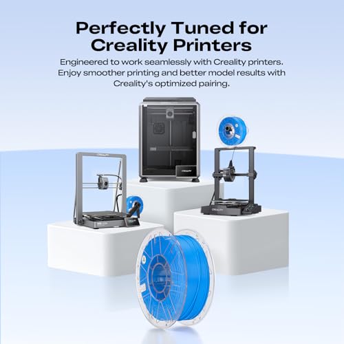 Image of Creality PLA Filament 1.75mm for K2 Plus Combo, RFID 3D Printer Filament PLA for High Speed 30-600mm /s, 1kg(2.2lbs) /Spool Hyper PLA Filament Support CFS, Fits for Most 3D Printers (White)