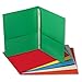 Two-Pocket Portfolios w/Tang Fasteners 11 x 8-1/2 Assorted 25/Box