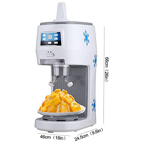 Operating MNSSRN Automatic Commercial Shaved Ice Machine with ice shavings