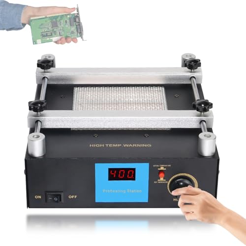 Estación de precalentamiento para soldadura con placa calefactora eléctrica, placas de precalentamiento ajustables para soldadura y reparación de placas de circuito impreso