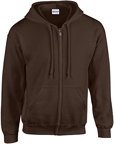gildan brown zip hoodie