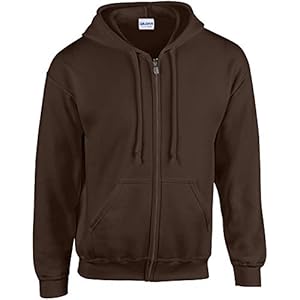 Gildan Mens Full Zip Hooded Sweatshirt