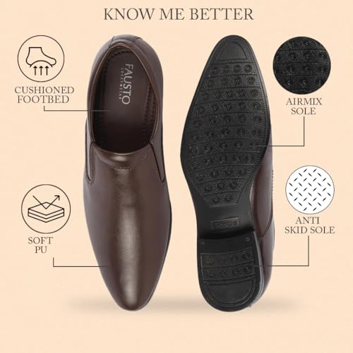 Image of FAUSTO Men Formal Pull-On Shoes