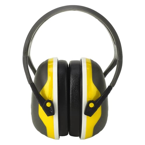 Hearing Earmuff, Foldable Noise Cancelling Earmuff for Sleeping Working Noise Reduction Safety Ear Muff, Safety Earmuffs (Yellow)