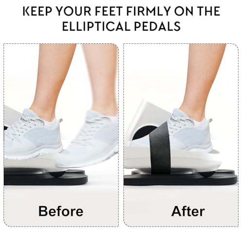 Image of Leg Exerciser Traction Straps, Under Desk Elliptical Pedal Band for Seniors, Secure & Stability for Electric Ellipse Equipment