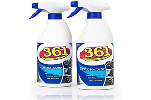 Sisbrill 361 Todo Uso Coche - Limpiador Interior y Exterior del Vehículo - Tapicería, Salpicadero, Cuero, Mosquitos - 750 ml (Pack 2 Unidades 361) Cover