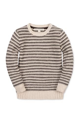 Image of Hope & Henry Boys' Long Sleeve Crew Neck Pullover Sweater | Premium Organic Cotton Pullover With A Soft Henley And Cozy Quilted Knit | Quality Construction Built For Cool-Weather