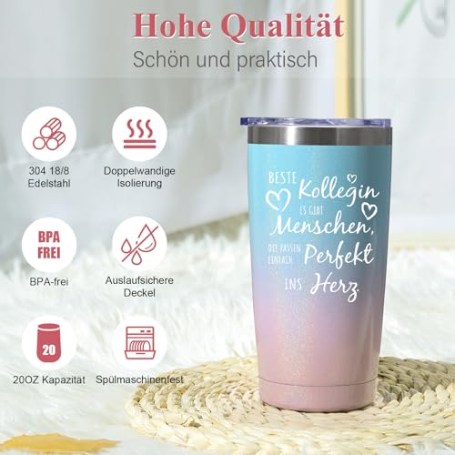 Livole Abschied Kollegin Geschenk, Abschiedsgeschenk Kollegin, Geschenke für Kollegen Frau - Beste Kollegin es gibt Menschen… – Ansicht 5