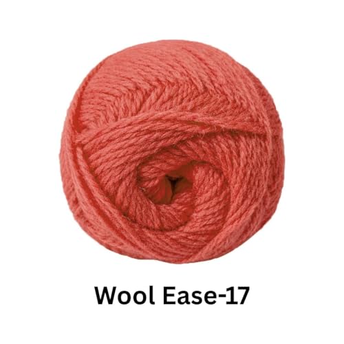 Image of VCR Red Wool Ease Yarn, 100 Grams Hank, 260 Meters Length, 100% Wool Ball for Crochet and Knitting, Suitable for Mufflers, Scarves & cowls Pack of 1