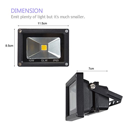 Glw 12V Ac Or Dc Led Flood Light,10W Mini Ip65 Waterproof Outdoor Light,900Lm,6000K,Daylight White Security Light,80W Halogen Bulb Equivalent #TOP4
