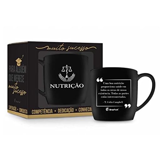 Caneca Porcelana 360ml na caixa - Curso Nutrição Presente Brasfoot