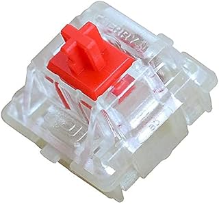 Distributing Pack of 10 Cherry MX Silent RGB Red Switches - Plate Mounted 45g Force Linear Clear-Housing Switches for Mechanical Keyboard