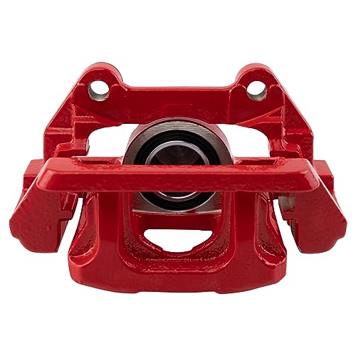 Image of TRQ Performance Rear Driver and Passenger Side Brake Caliper Set Caliper Brackets Hardware Compatible with 09-15 Honda Pilot