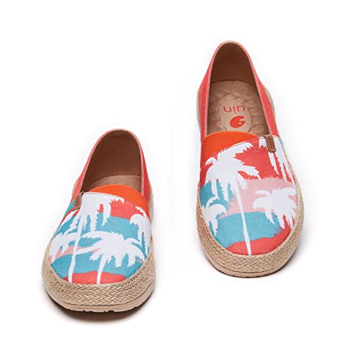 Image of UIN Shoes for Women Slip On Sneakers Comfortable Lightweight Barefoot Travel Art Painted Casual Loafers