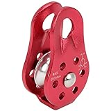 Shanrya Kletterausrüstung, Kletterwirbel-Rettungsrolle Kletterrolle zum Klettern für den Außenbereich(rot)