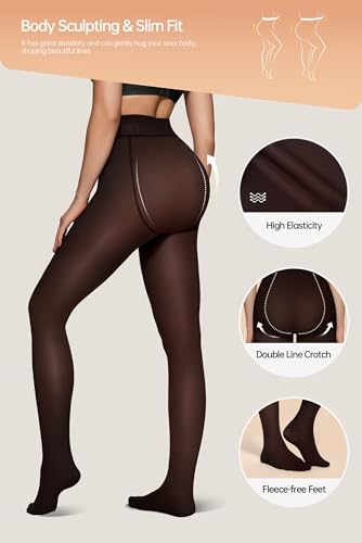 Image of Vertvie Fleece Lined Tights Women Winter Thermal Leggings Pack