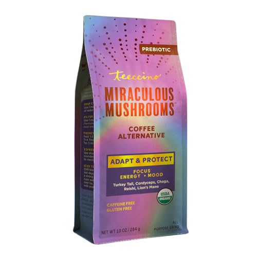 Teeccino Miraculous Mushrooms Adapt & Protect Coffee Alternative, 10 Oz