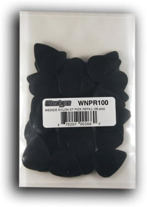 Wedgie WNPR100 1.00mm Wedgie Nylon Pick Refill, 36 Pieces, Black