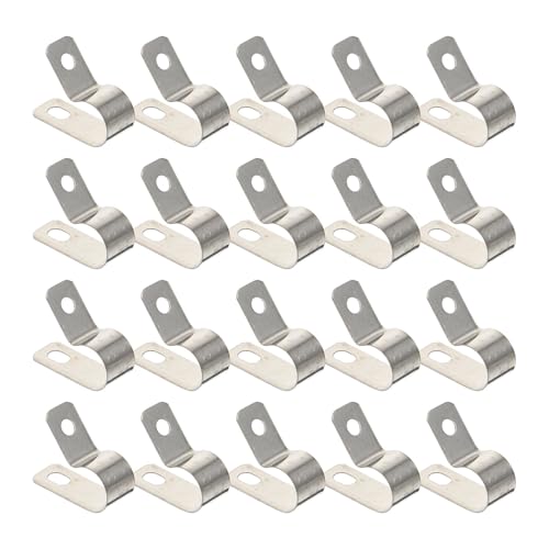 OSALADI 100 Pièces Colliers De Serrage Modèle r Pour Câbles Clips De Fixation Pour Cordes Et Étagères Métalliques Montage Facile Pour Câbles Éclairage Et Électriques