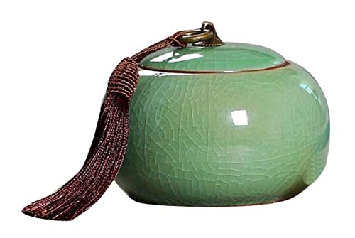 ZEALMAX Boîte à thé en porcelaine chinoise scellée, boîte à thé, boîte à thé, café, sucre, C