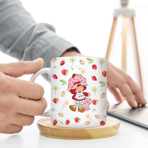 Taza de porcelana con diseño de fresa 11 oz miniatura 3