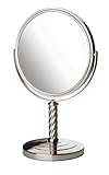 Jerdon LT5165N 8-Inch Mirror with 5x Magnification, Nickel Finish