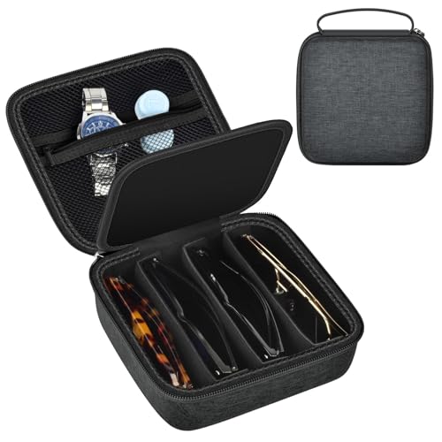 Grapsa Funda rígida para gafas de sol (solo bolsa), Negro , S