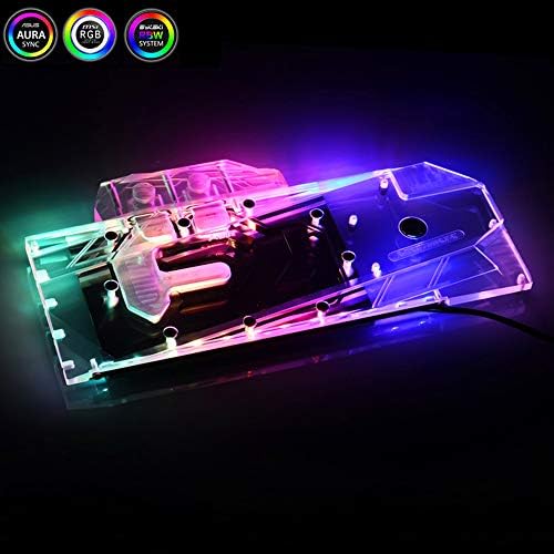 Bykski GPU Copper RBW LED Water Cooling Block for Founder Edition AMD Radeon Dataland ASRock Asus Sapphire RX5700XT 5700