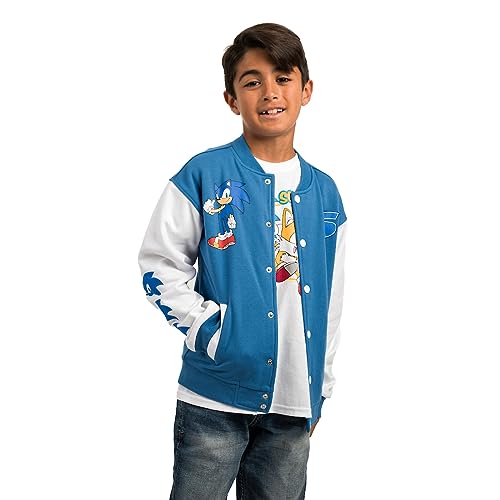 Bioworld Sonic the Hedgehog Blue and Youth White Bomber Jacket3