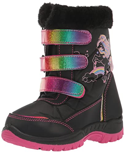 Rugged Bear Girl's Winter Water Resistant Sherpa Lined Insulated Snow Boots (Toddler/Little Kid)