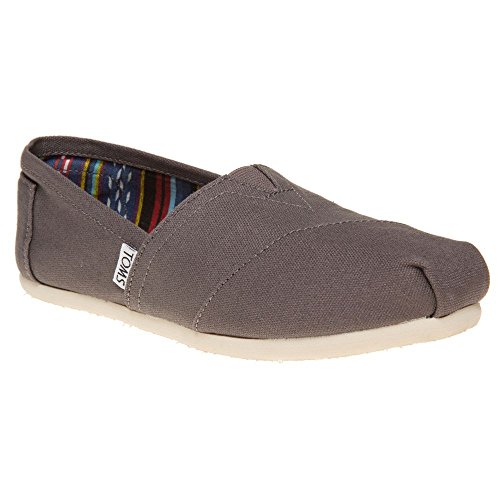 Image of TOMS - Womens Classic Canvas Slipon Shoes in Grey