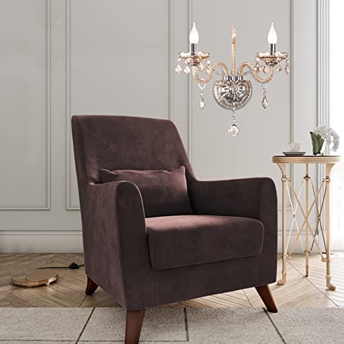 Crystop Classic Crystal Candle Wall Sconce, 2 Lights European Style Luxury Crystal Wall Lamp With Double Head And Pendant, Lamps That Hang On The Wall For Hotel #TOP5