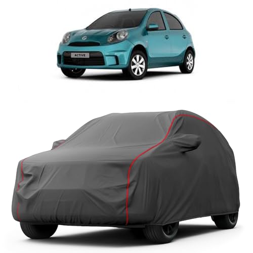 Image of Heavy-Duty Car Cover for Compatible with Nissan Micra Active (2018 to 2025 All Models) Deluxe Car Protection Cover - Waterproof & UV-Resistant All-Season Exterior Protection