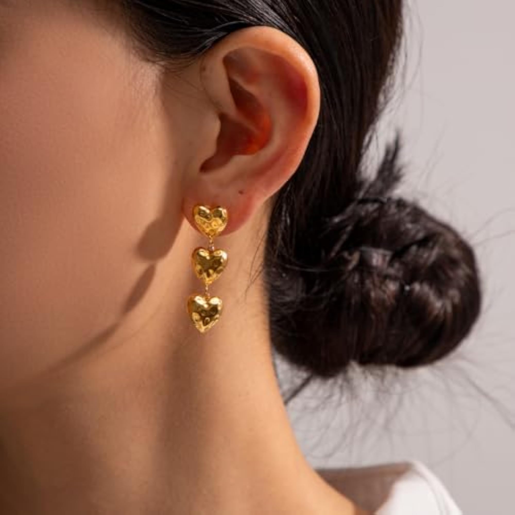 Women's Cute Heart-Shaped Little Heart Earrings, Hypoallergenic