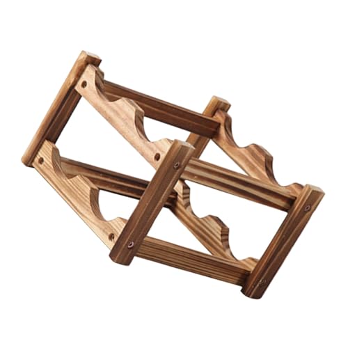 Étagère à bouteilles double niveau BESPORTBLE en bois pour optimiser l'espace de table - 2