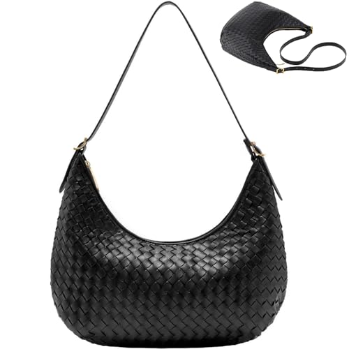 Shoulder Bag Handbag for Women Crossbody Tote Bags Woven Purse Clutch Women's Medium Underarm Hobo With Pocket Large