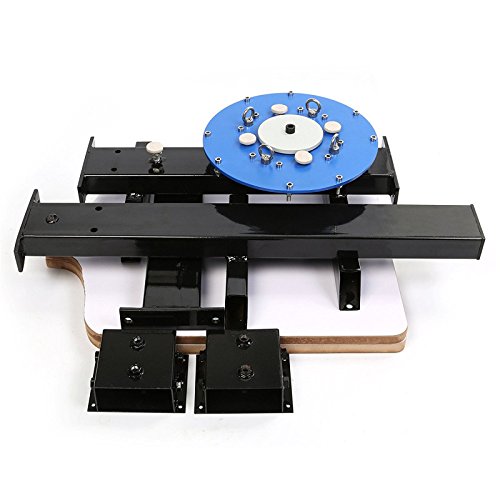 SmarketBuy Silk Screen Printing Machine 2 Station 4 Color Screen Printing for T-Shirt DIY (2 Station 4 Color)