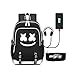 WYCY Mochila Luminosa Mochila Escolar de Gran Volumen 36L con Puerto de Carga USB y Línea de Audio Mochila Escolar Unisex Mochila con Luminosa Caja de Lápices (Marshmellow)