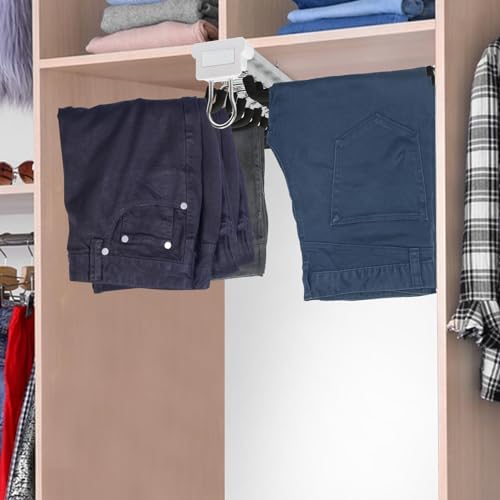 Cintre pantalon multiple coulissant pour optimiser un petit placard