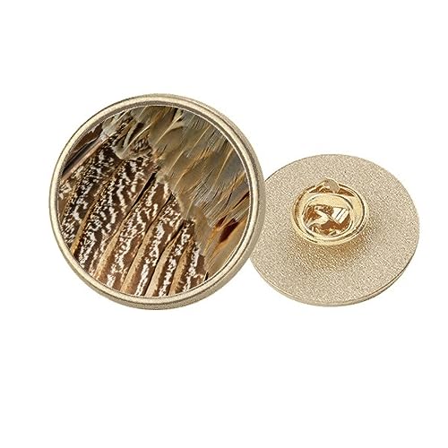 Broche serpent dorée en métal rond plume taille M pour accessoiriser vos tenues