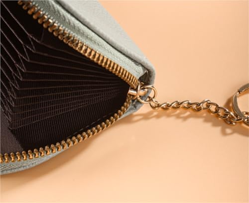 Fashionable And Simple Semi-circular Accordion Card Holder With Multiple Card Slots And Coin Purse(Lightgreen)3