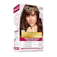 L'Oréal Paris Excellence Creme, 5.15 Natural Frosted Brown (100 Percent Grey Coverage)