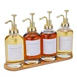 HHSME Coffee Syrup Dispenser 4-Pack with Large Tray