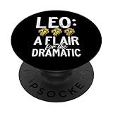 Leo a Flair for The Dramatic Leo Zodiac PopSockets Adhesive PopGrip