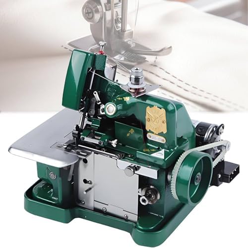 High-Speed Overlock Sewing Machine with 3 Stitch Options, Adjustable Length, 3000 Stitches/Minute, Durable Metal Design for Hemming & Sewing, Ideal for Home Tailoring