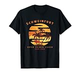 Schweinfurt Urlaub Reisen Souvenir Palmen T-Shirt