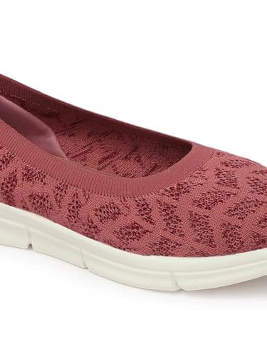 Image of Carlton London Women's Breathable Lightweight Everyday Patterned Ballet Flat