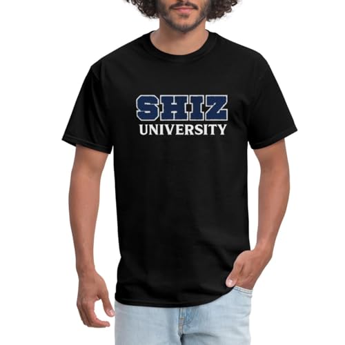 Spreadshirt Wicked Design Shiz University Logo Mens T-Shirt XL Black